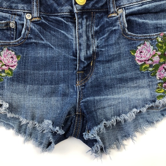American Eagle Outfitters Embroidered Denim Shorts - Picture 2 of 11